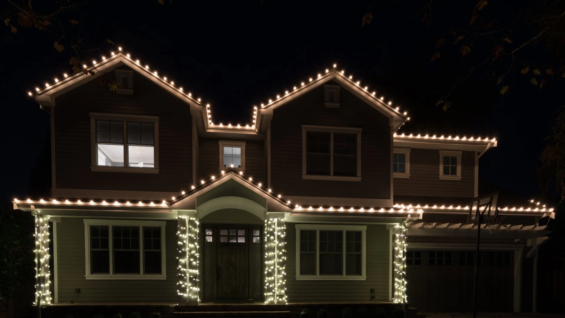 Christmas lights at a home in Des Moines, IA.