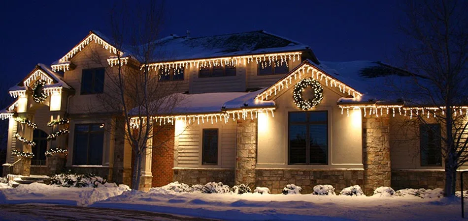 A home in Ankeny with Christmas lights installed by our team.